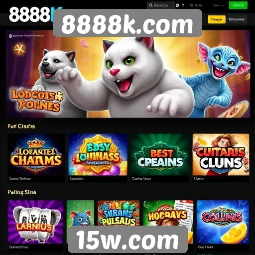 Diversidade de jogos disponíveis no 8888k.com